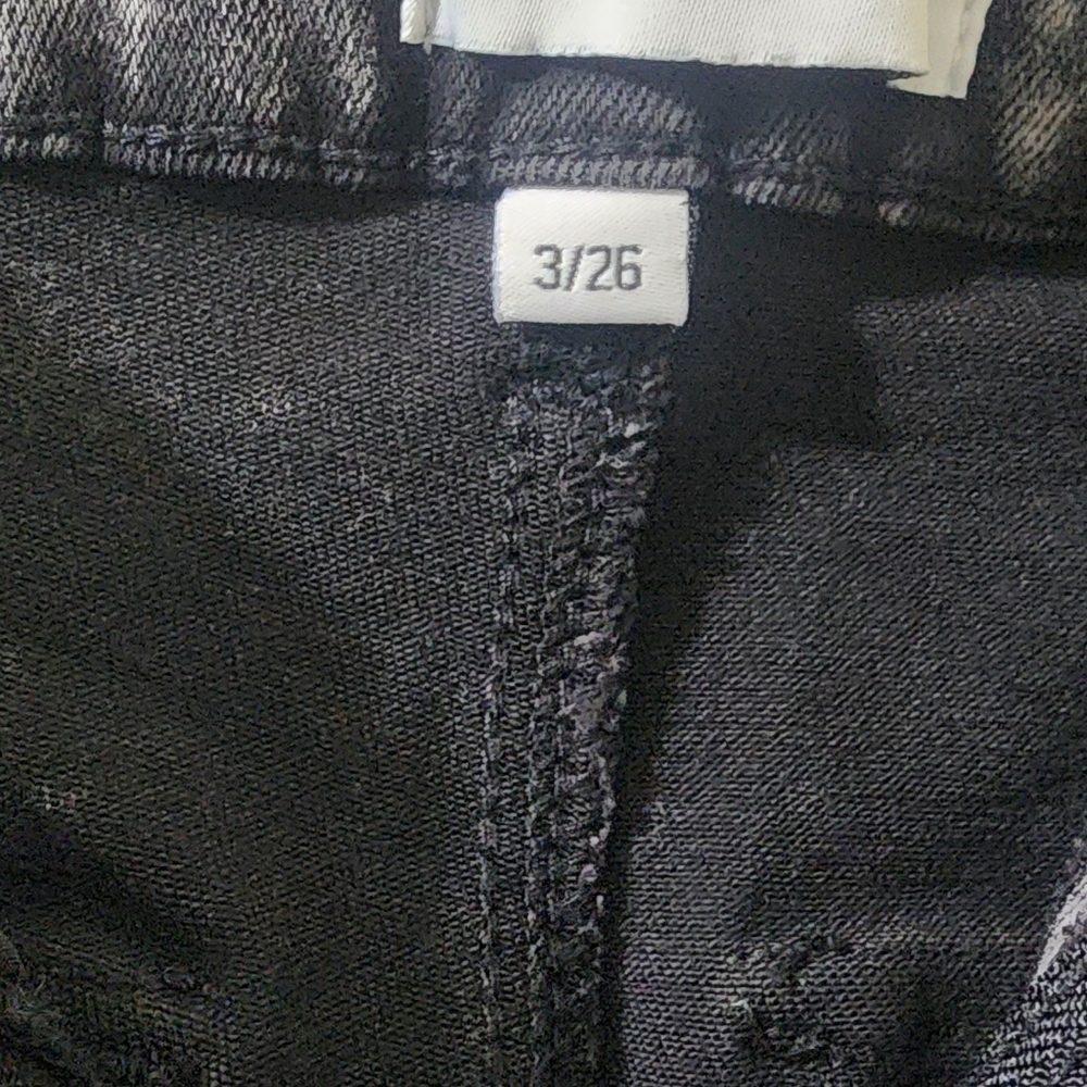 Disclosure Edikted Black Acid Wash Cargo Jeans, Size 26, Denim. - Picture 7 of 9